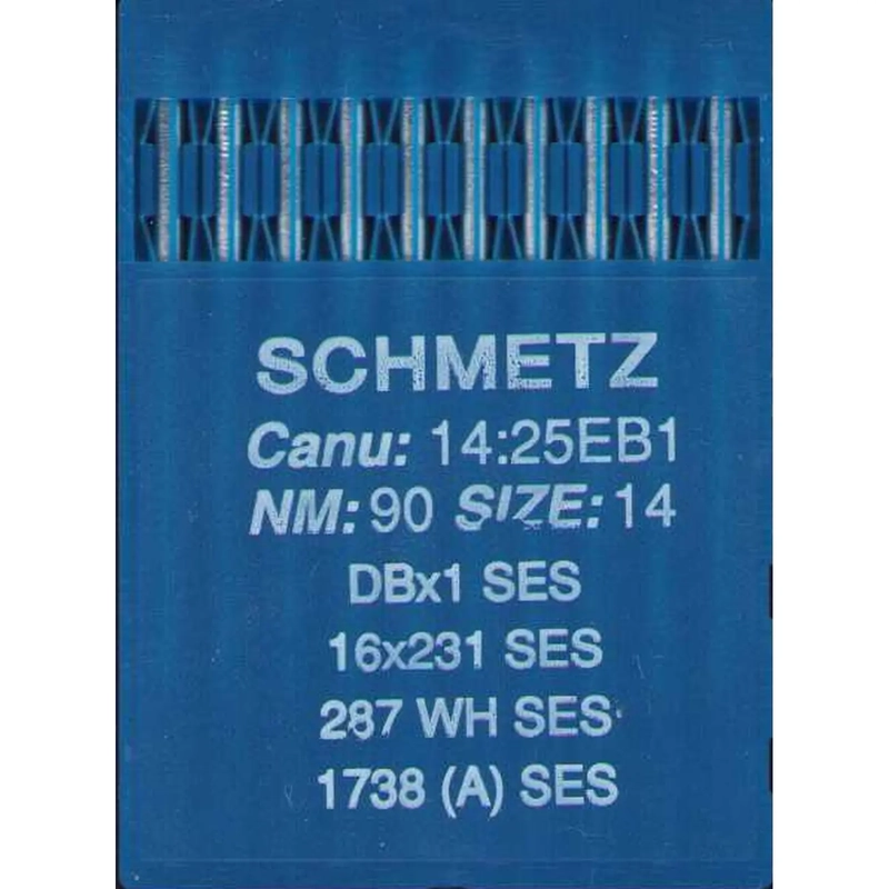 Schmetz Industrial Needles pack of 10 Size 90/14, DBX1 SES, 287WH SES, 1738A SES