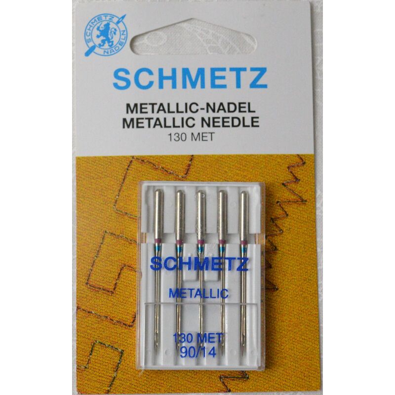 Schmetz Machine Needle, Metallic Size 90/14, Pack of 5 Needles