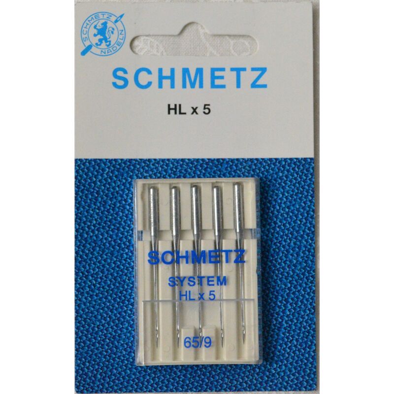 Schmetz Needle, High Speed HL x 5, Embroidery Size 65/9 Pack of 5 Needles