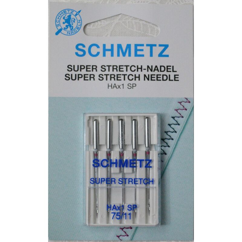 Schmetz Sewing Machine Needles, SUPER STRETCH Size 75/11, Pack of 5 Needles