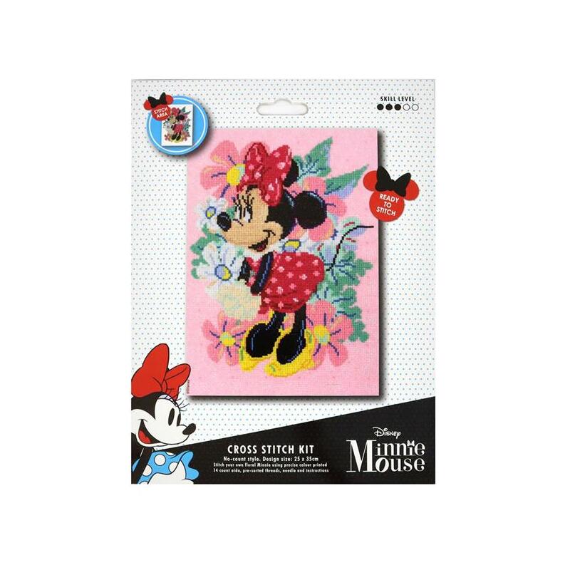 Disney MINNIE FOLIAGE 25x35cm No Count Cross Stitch Kit