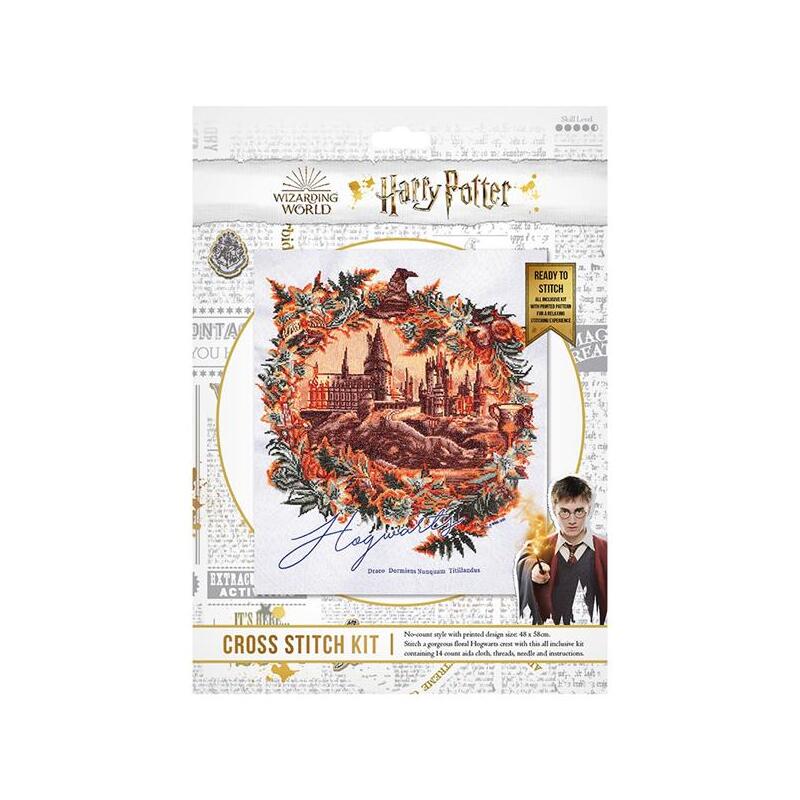 Harry Potter HOGWARTS LANDSCAPE No Count Cross Stitch Kit 48x58cm