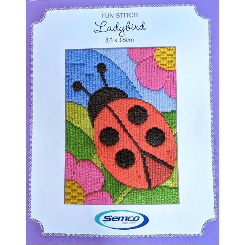 Semco LADYBIRD Fun Stitch Long Stitch Kit 13cm x 18cm