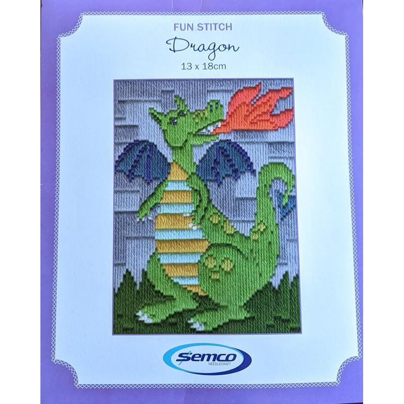 Semco DRAGON Fun Stitch Long Stitch Kit 13cm x 18cm