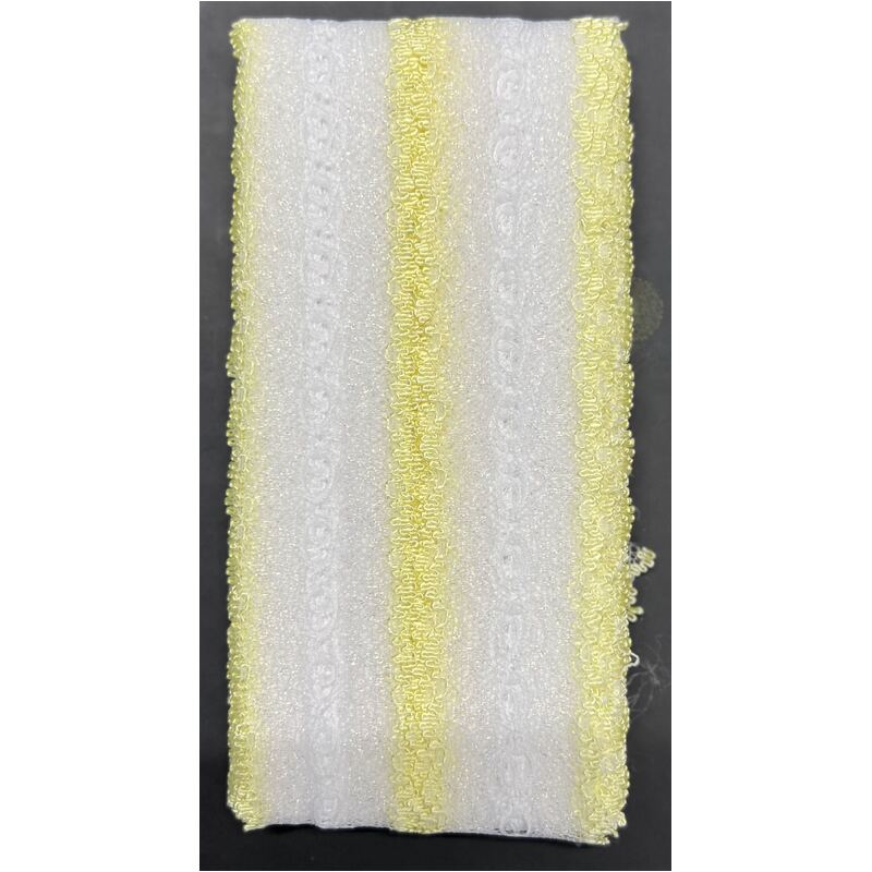 Semco LEMON Iridescent Feather Edge Eyelet Lace, 37mm x 15m