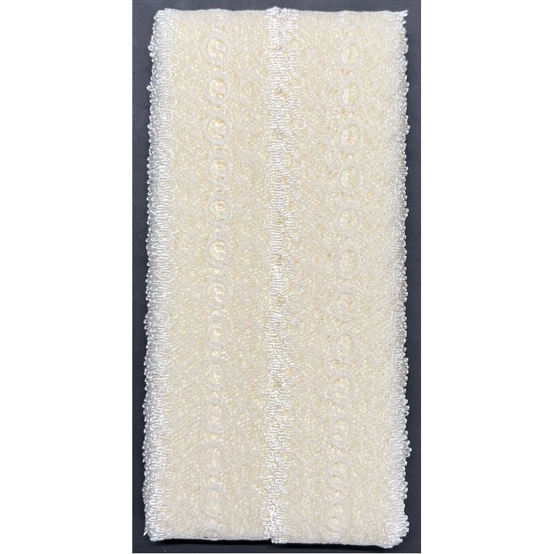 Semco CREAM Feather Edge Eyelet Lace, 37mm x 15m