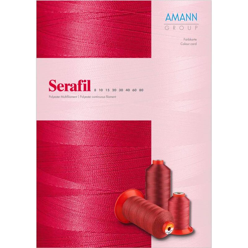 SERAFIL Thread Colour Card Actual Threads, Serafil 8,10,15,20,30,40,60,80 & META