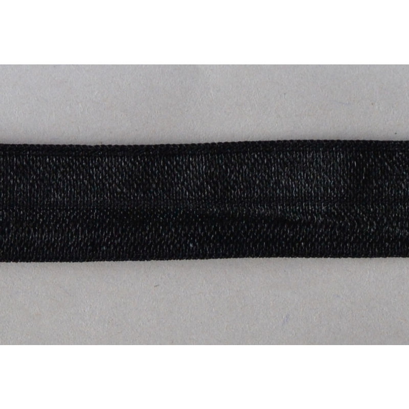 Fold-Over Elastic, Black 15mm wide per metre, aka Ribbon Elastic