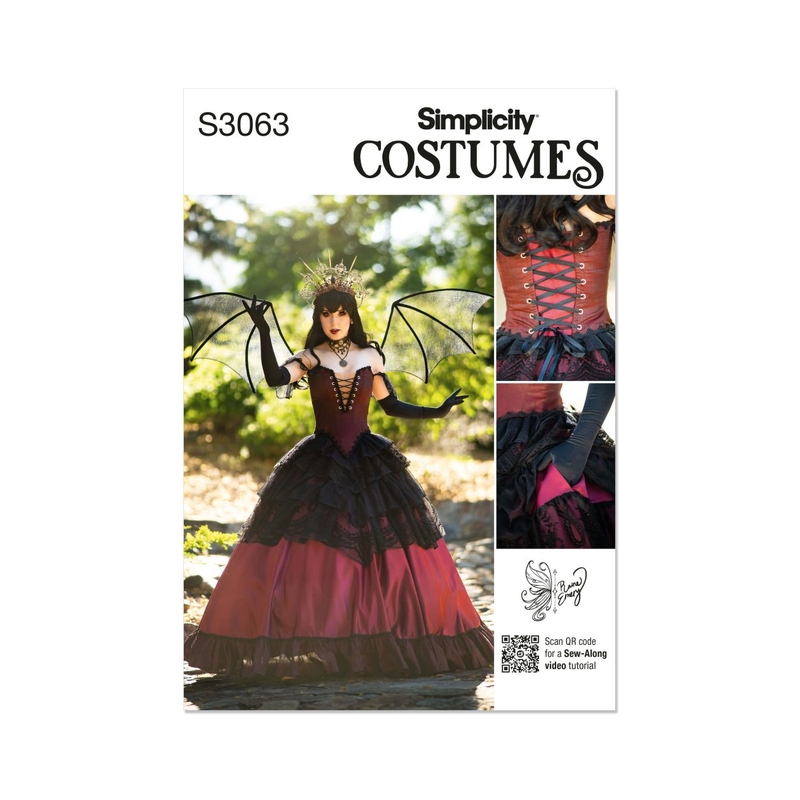 Simplicity Sewing Pattern S3063 Misses’ Corset & Skirt Costume by Raine Emery Sizes 6-14