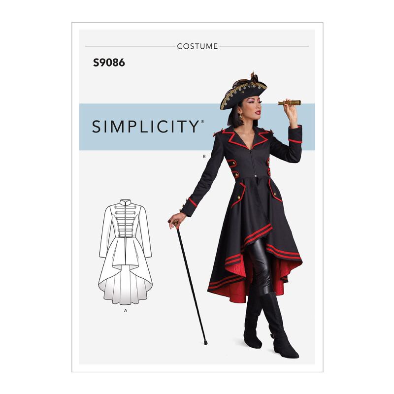 Simplicity Sewing Pattern S9086 Misses' Steampunk Costume Coats H5 Sizes 6-14