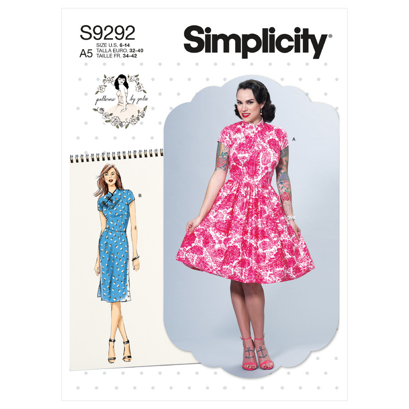 S9292 MISSES' MANDARIN DRESSES Simplicity Sewing Pattern 9292