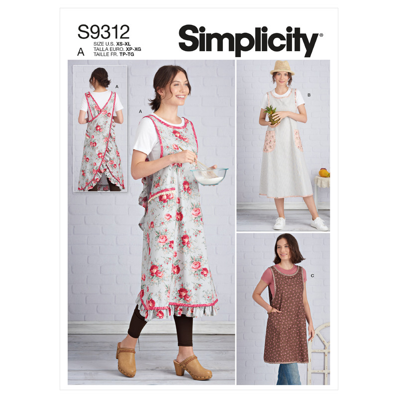 S9312 MISSES' APRONS Simplicity Sewing Pattern 9312