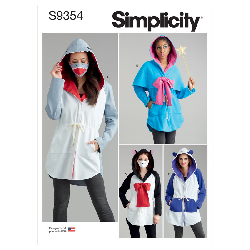 S9354 MISS JACKET, MASK & HAT Simplicity Sewing Pattern 9354