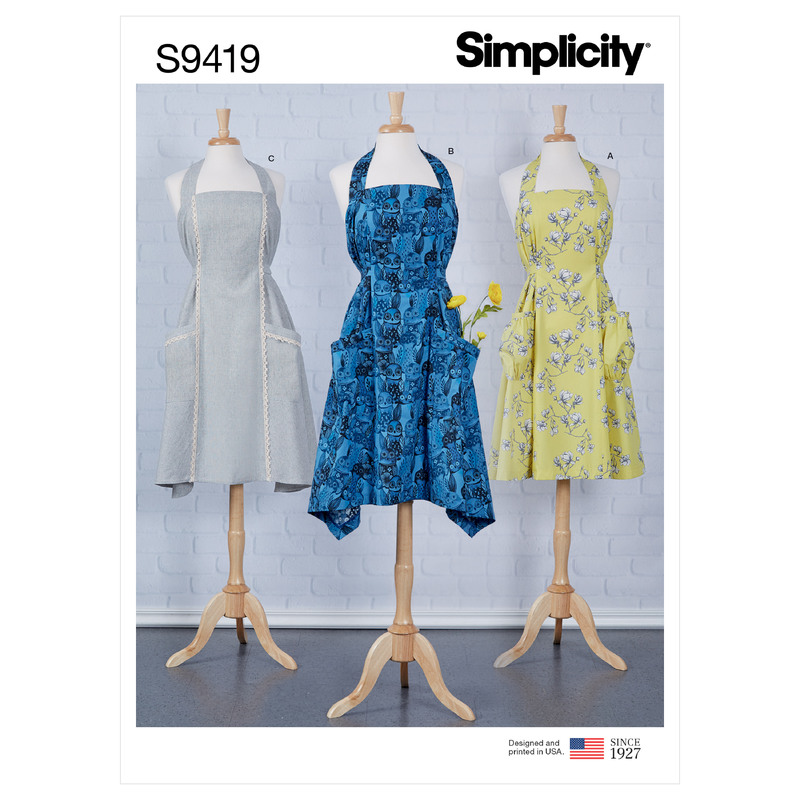 S9419 MISSES' APRONS Simplicity Sewing Pattern 9419