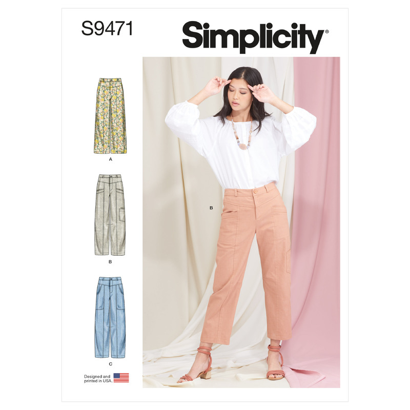 S9471 MISSES' PANTS Simplicity Sewing Pattern 9471