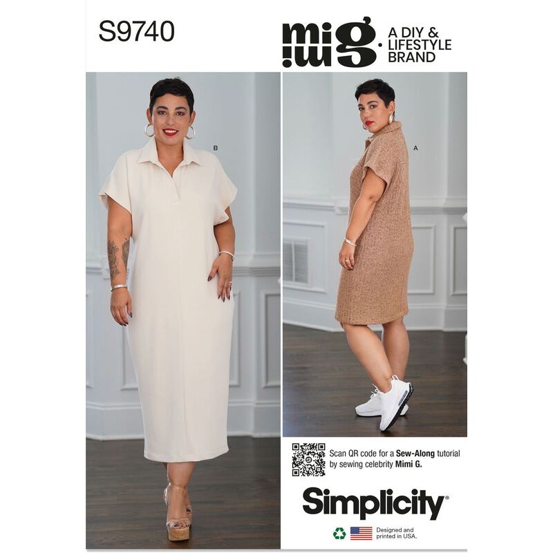 Sewing Pattern S9740 Misses Knit Dress in Two Lengths by Mimi G Style Sizes 4-12