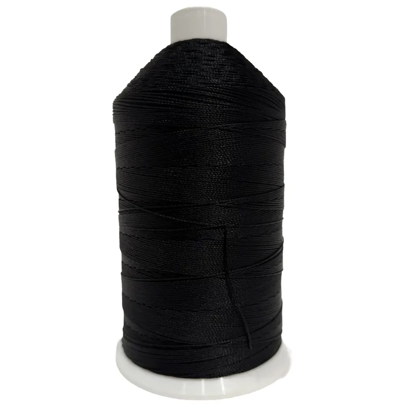 Amann Strongbond 10, #4000 Black, Bonded Nylon Thread, 1500m Cone
