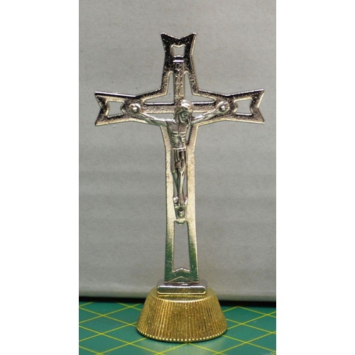 CRUCIFIX Magnetic Statuette 50mm High 23mm Base, Metal, Quality Made In Italy