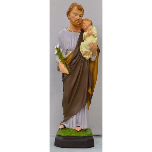 ST JOSEPH Indoor / Outdoor Polyvinyl Statue 30cm, Virtually Unbreakable
