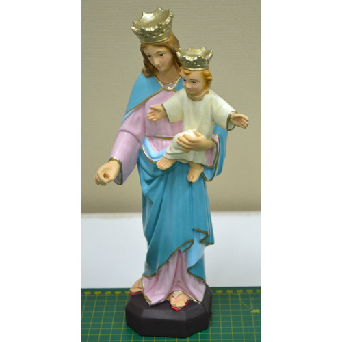 Our Lady Help Christians Indoor / Outdoor Statue 30cm, Virtually Unbreakable