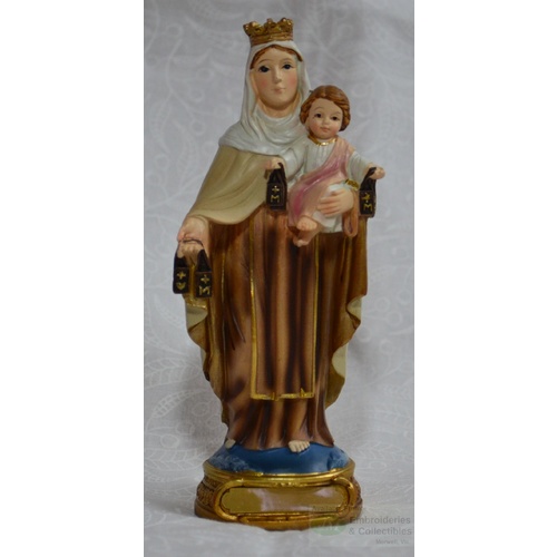 Our Lady Of Mt. Carmel Statue, Resin, 125mm (5") High x 50mm Wide x 40mm Deep