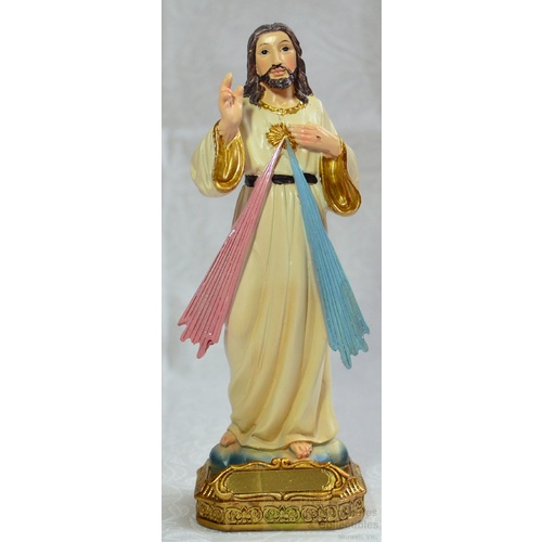 Divine Mercy Statue, Resin, 145mm (5.5") High x 45mm Wide x 40mm Deep