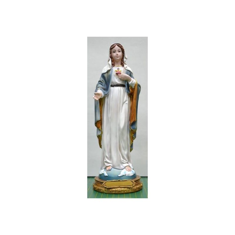 Sacred Heart Of Mary Statue, 200mm (8") High Resin Statue
