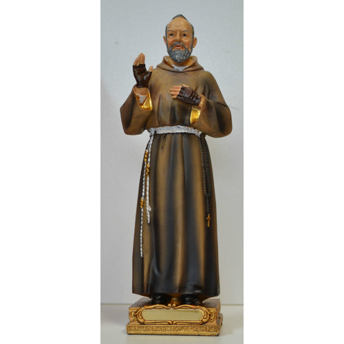 Statue Padre Pio Statue, Resin 23cm (9")