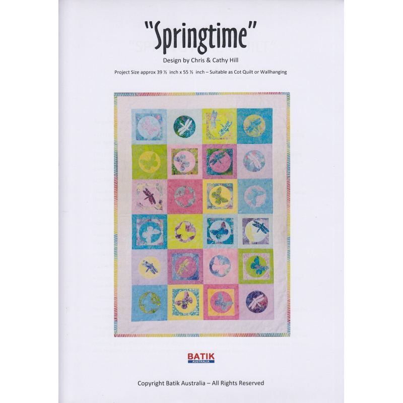 Batik Australia Applique Pattern, SPRINGTIME
