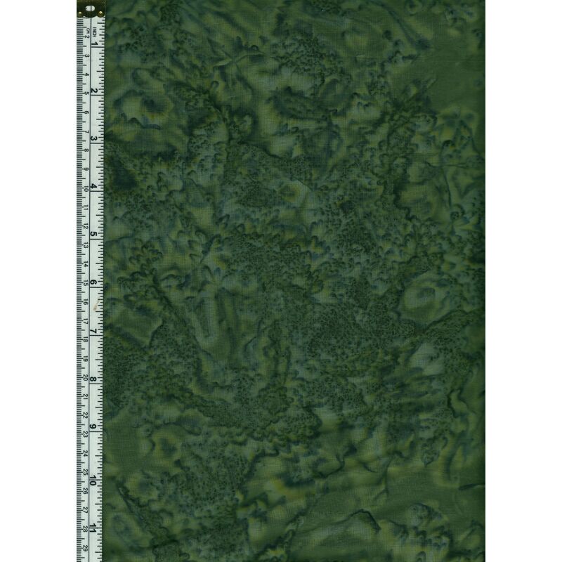 Batik Australia Tonal Batiks DARK GREEN 110cm Wide Cotton Fabric (T-40)