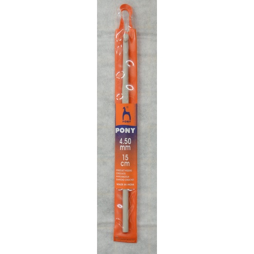 Pony Crochet Hook, 15cm x 4.5mm Aluminium