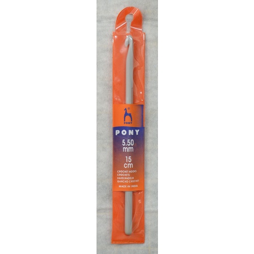 Pony Crochet Hook, 15cm x 5.5mm Plastic