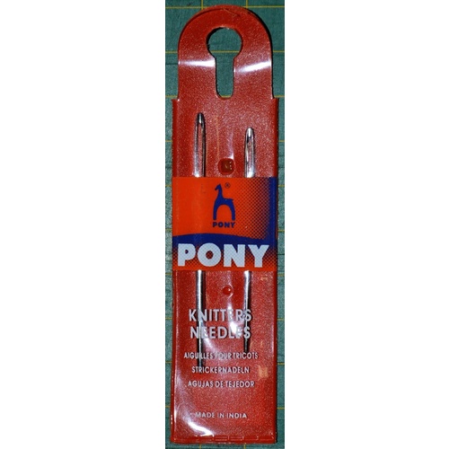 Pony Knitters Needles, 2 Pack, (57mm & 50mm) Large Eye