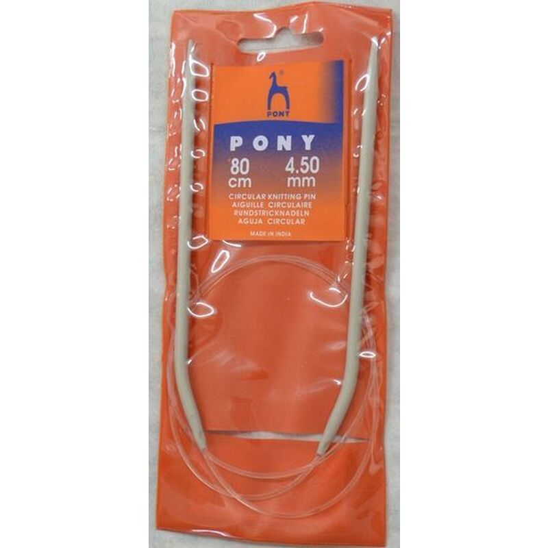 Pony Circular Knitting Needle, 80cm, 4.50mm