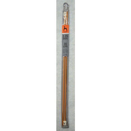 Pony Knitting Needles 35cm 3.25mm, Colour Anodised, 1 Pair per Pack, aka Knitting Pins