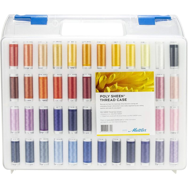 Mettler POLY SHEEN Thread Case with 96 Spools TCPS96-KIT
