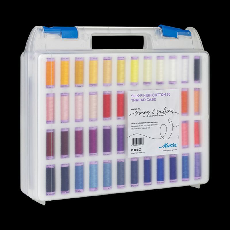 Mettler SILK FINISH COTTON Thread Case with 96 Spools TCSFC96-KIT