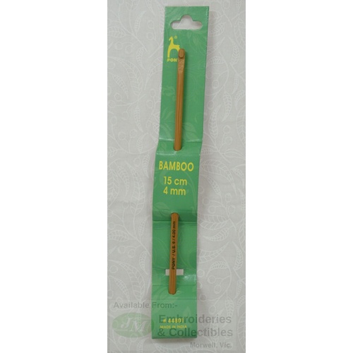 Pony Bamboo Crochet Hook 15cm x 4.00mm