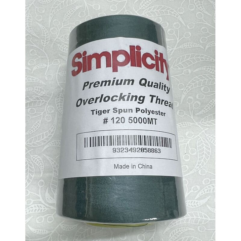 DARK BLUE GREEN Simplicity Premium Overlocker Thread 5000m, 100% Spun Polyester