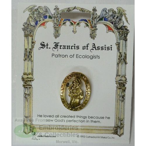 St. Paul Patron Saint Lapel Pin, Gold Tone, Patron Of Authors and Publishers