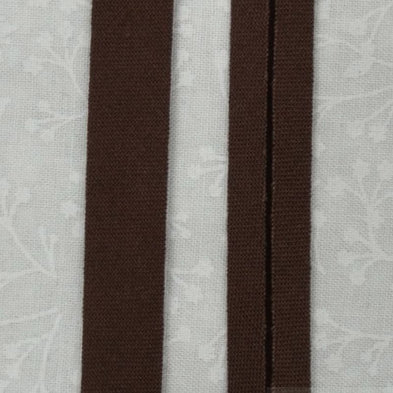 BROWN 12mm Cotton Bias Binding Single Folded x 5 Metres
