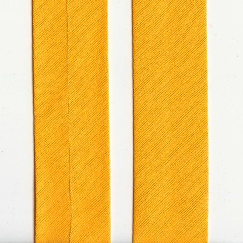 GOLDEN YELLOW 12mm Cotton Bias Binding Single Folded x 5 Metres