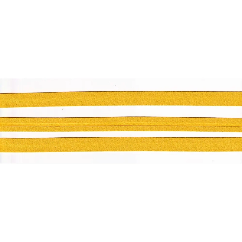 GOLD 12mm Cotton Bias Binding Single Folded, by the Metre