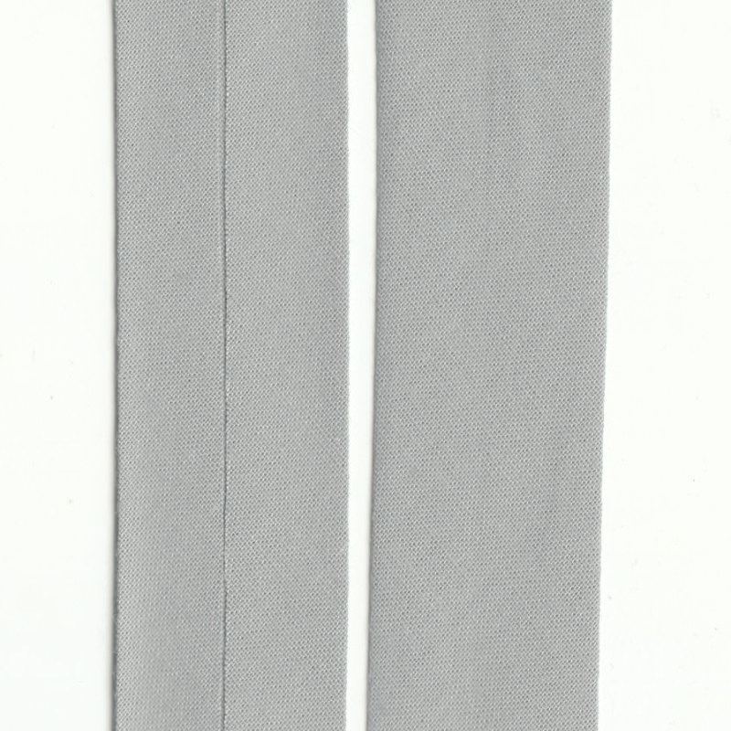 LIGHT GREY 12mm Cotton Bias Binding Single Folded x 5 Metres