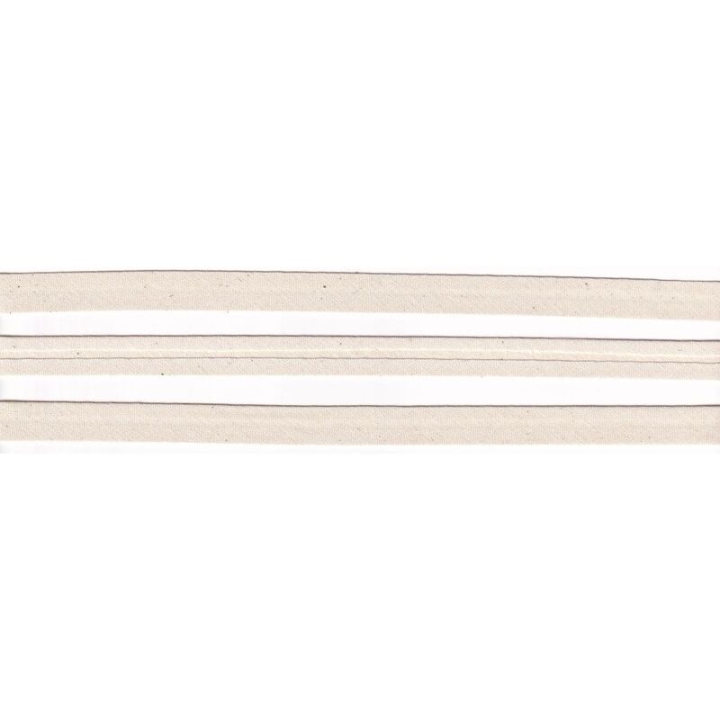 NATURAL SEEDED 12mm Cotton Bias Binding Single Folded, by the Metre