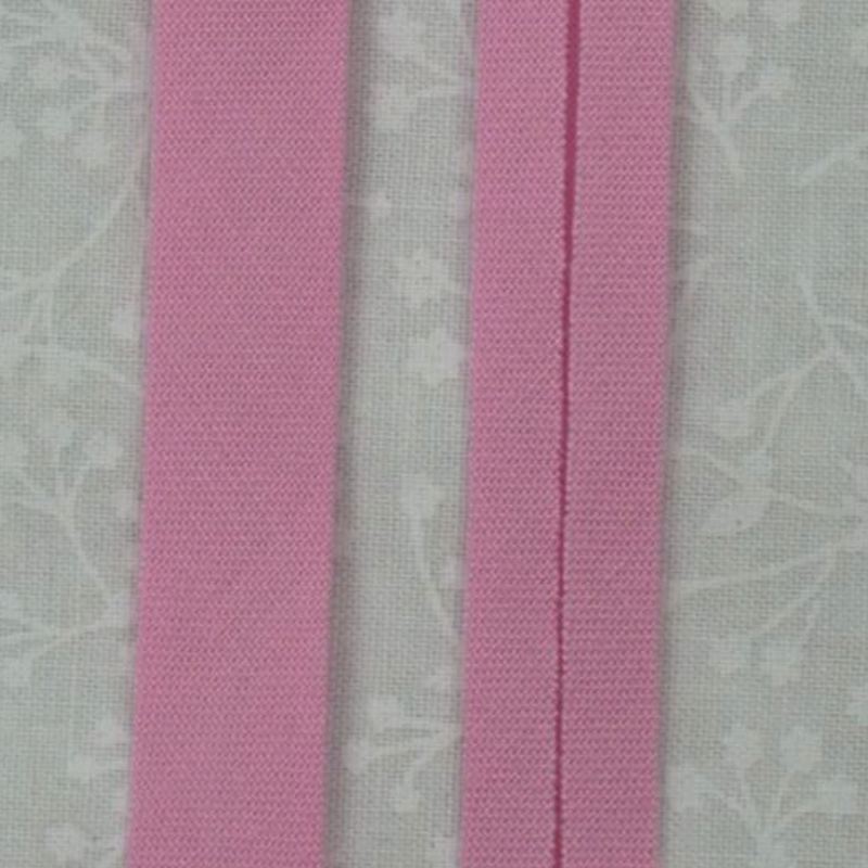PINK 12mm Cotton Bias Binding Single Folded x 5 Metres