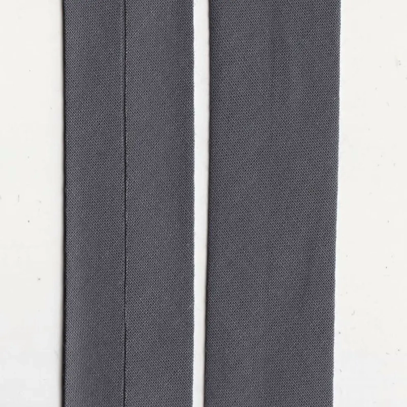 STEEL GREY 12mm Cotton Bias Binding Single Folded x 20 Metres