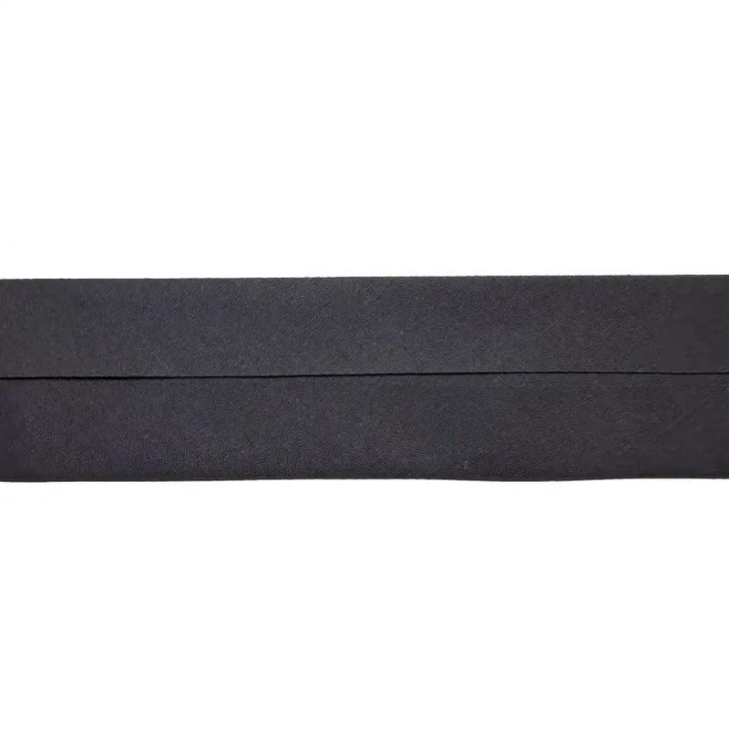 CHARCOAL 20mm Cotton Bias Binding Single Folded, by the Metre (Australian Made)