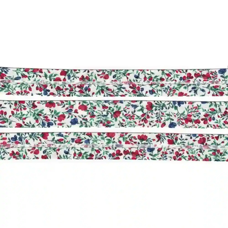 FLORAL HARVEST Print Cotton Bias Binding, 25mm Single Folded By The Metre