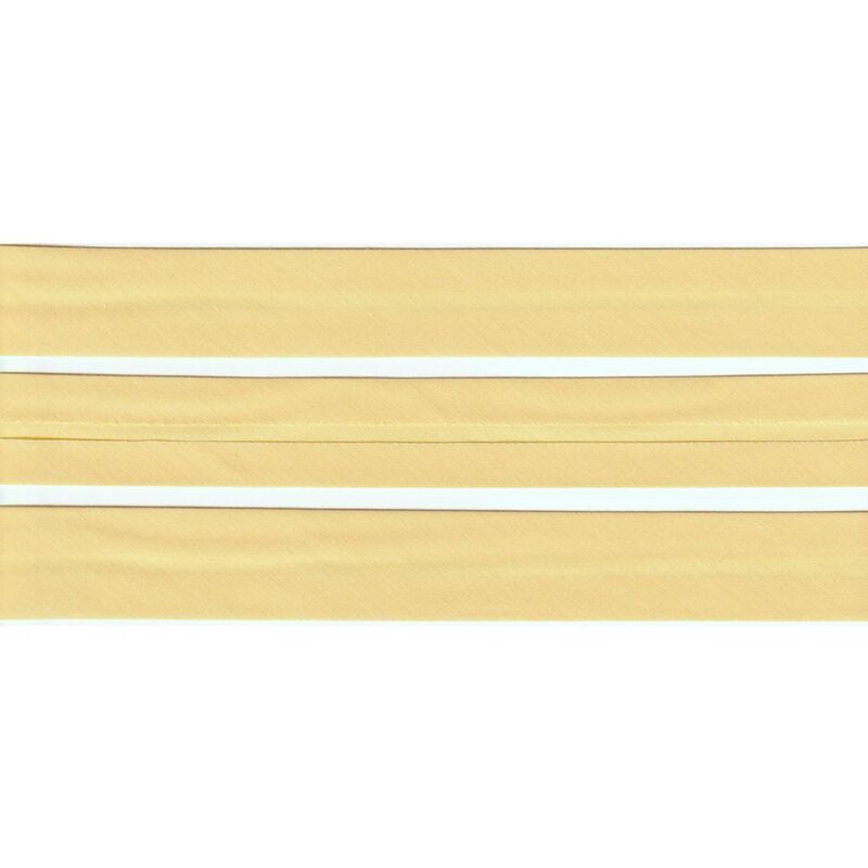 LIGHT MUSTARD 25mm Cotton Bias Binding Single Folded, by the Metre